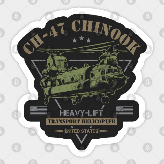 CH-47 Chinook Sticker by Military Style Designs